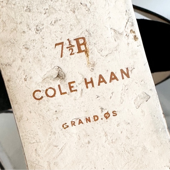 Cole Haan Steffi Wedge Cork Platform Black Suede Sandal 7.5 - Picture 8 of 13